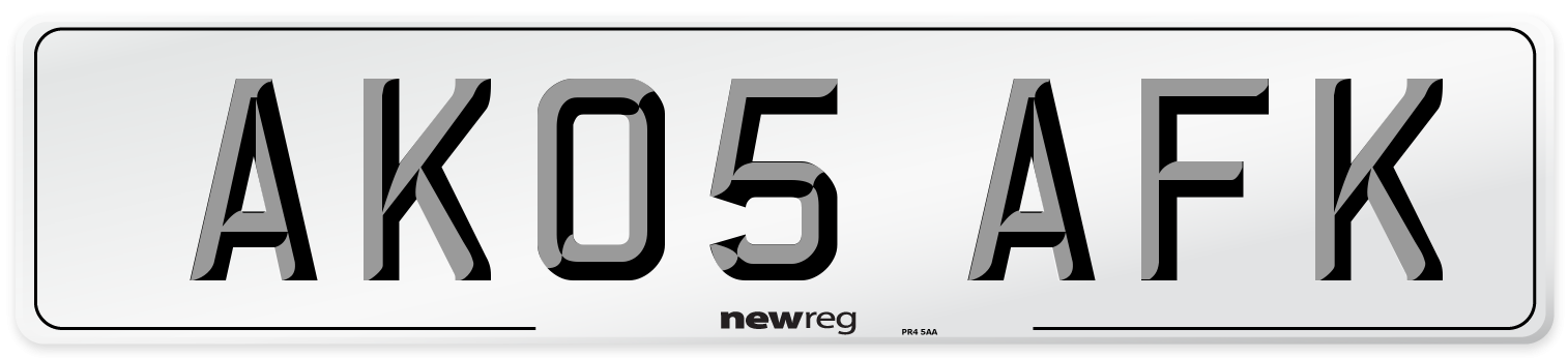 AK05 AFK Number Plate from New Reg